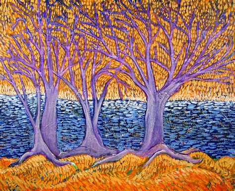 Three Trees Painting by Rollin Kocsis - Pixels