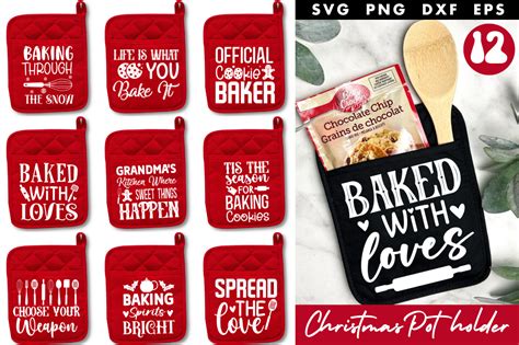 Christmas Pot Holder Svg Bundle Graphic By Craftsvg Creative Fabrica