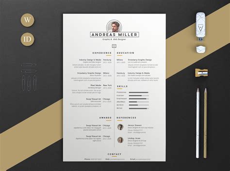 Cv Resume Template Behance