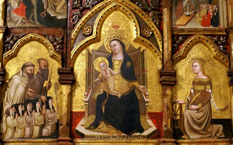 Fermo Pinacoteca Civica Andrea Da Bologna Thronende Madonna Mit Dem