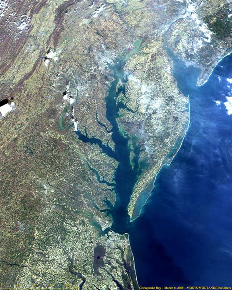 Nasa Visible Earth Chesapeake Bay From Modis