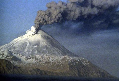 Free picture: kanaga, volcano, eruption, Kanaga, island, Aleutians