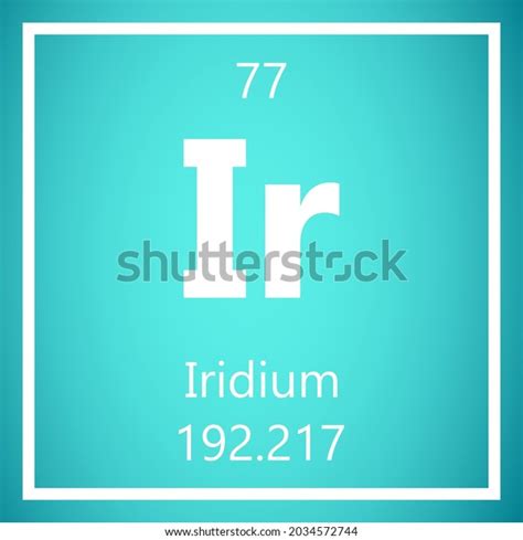 Iridium Ir Periodic Table Elements Atomic Stock Vector Royalty Free