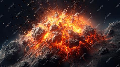 Premium AI Image | volcano explosion