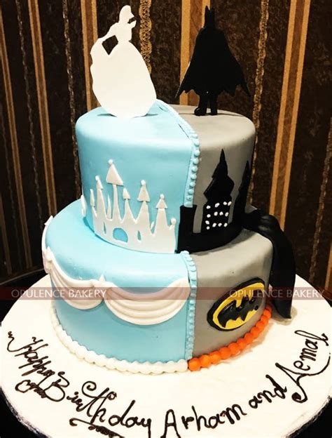 Batman And Elsa Cutomised Cake Opulence Cakes Opulence Bakery