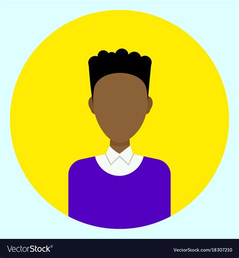 Male Avatar Profile Icon Round African American Vector Image