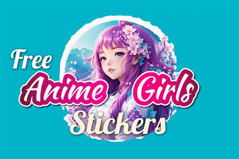 6 Free Anime Girls Stickers Gráfico Por Javier Ullo · Creative Fabrica