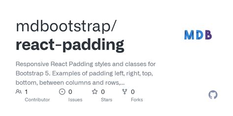 Github Mdbootstrapreact Padding Responsive React Padding Styles And