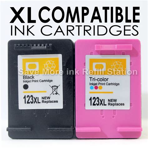 Brand New Compatible Ink Cartridges 123xl Black And Tri Color For Hp Deskjet 2620 Important