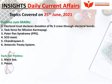 Insights Daily Current Affairs Pib Summary 25 June 2021 Insights