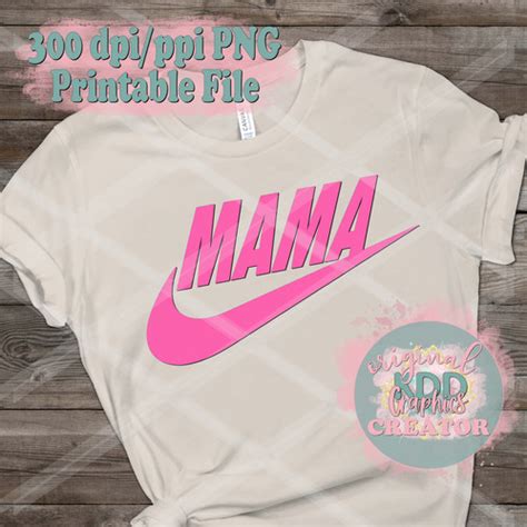 Nike Inspired Mama Swoosh - Pink - 300dpi/ppi PNG | Kdd Graphics By Tab