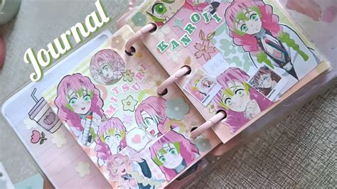 🍡mitsuri Kanroji From Kimetsu No Yaiba Mini Journal Pink And Green Theme🌸