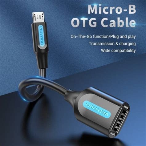 Vention CCUBB Cable OTG USB 2 0 Micro B Macho A USB A Hembra 0 15m