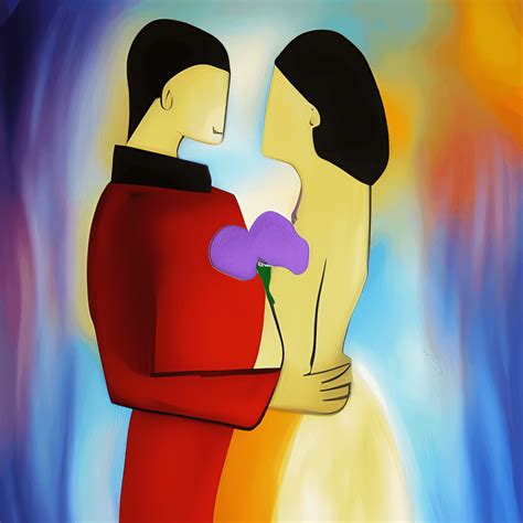 Abstract Couple Romance Painting · Creative Fabrica