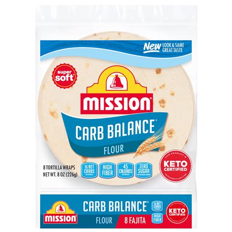 Mission Low Calorie Keto Friendly Super Soft Carb Balance Fajita Flour