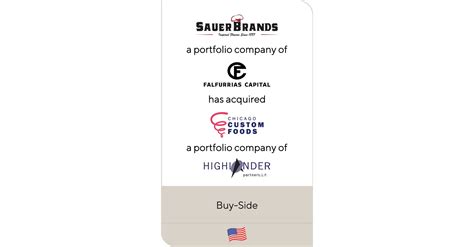 Sauer Brands A Portfolio Company Of Falfurrias Capital Partners Has