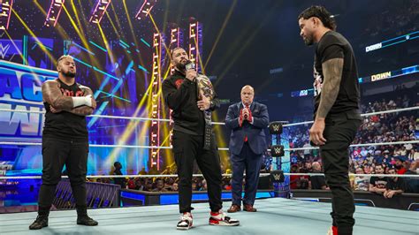 Jey Uso Roman Reigns Solo Sikoa And Paul Heyman Friday Night Smackdown July 28 2023 Wwe