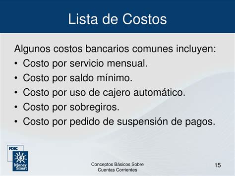 Ppt Conceptos B Sicos Sobre Cuentas Corrientes Powerpoint