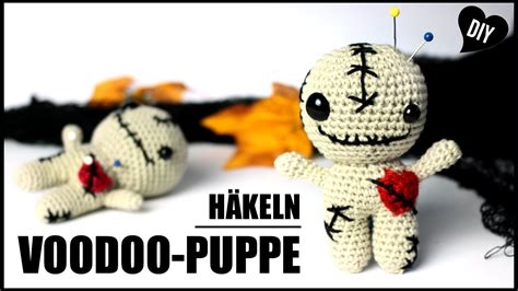 Voodoo Puppe häkeln Nadelkissen Häkelanleitung Halloween DIY by