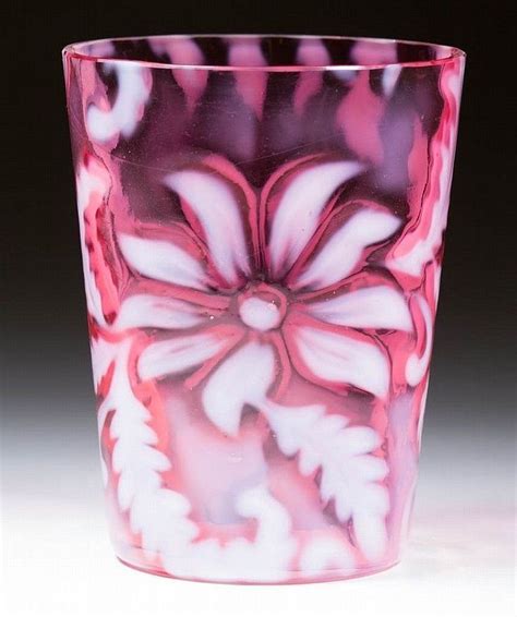 1903 Northwood Glass Daisy And Fern Cranberry Tumbler