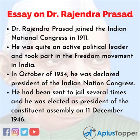 Essay On Dr Rajendra Prasad Dr Rajendra Prasad Essay For Students