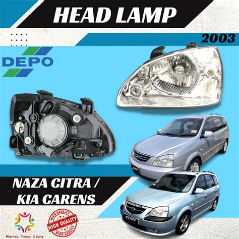 Naza Citra Kia Carens 03 Head Lamp Lampu Besar Depan 100 Original Depo