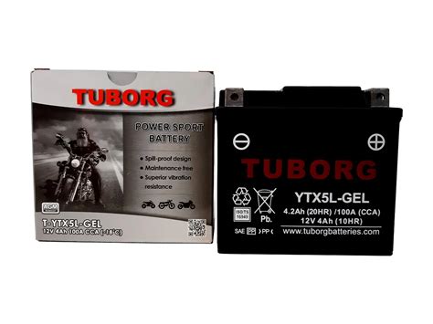 AKUMULATOR MOTOCYKLOWY TUBORG YTX5L GEL 12V 4AH 100A Centrum Akumulatorów