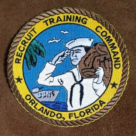 Patch Us Navy Recruit Training Command Embroidered Orlando Florida Ebay