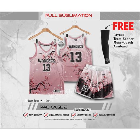 Basketball Jersey Japan Cherry Blossom Design Drifit Muscle Fit Edition