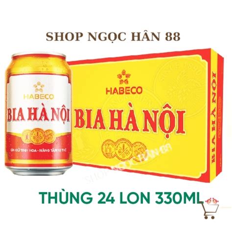 Thùng 24 Lon Bia Hà Nội 330ml Lon Shopee Việt Nam