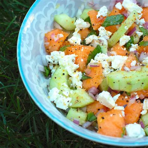 Salade De Melon Et Concombre La Feta Recettes