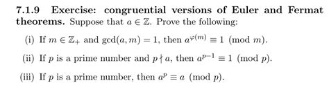 Solved 719 ﻿exercise Congruential Versions Of Euler And