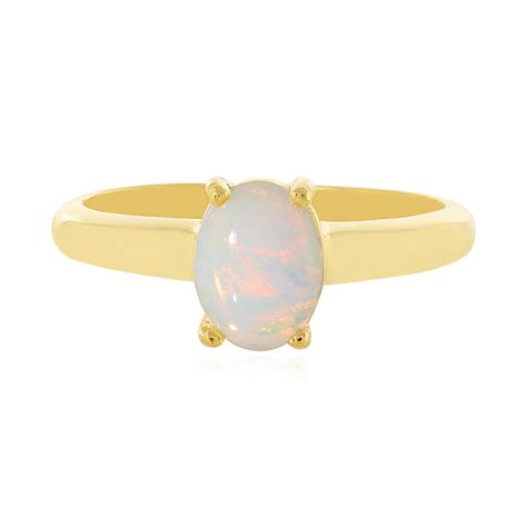 Äthiopischer Welo Opal Goldplattierter Silberring 0 711ct