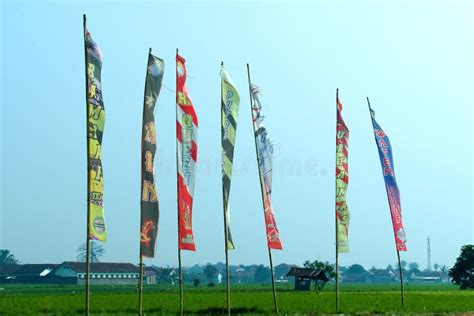 The Pennant Flag In The Pigeon Racing Area In South Bandung Editorial