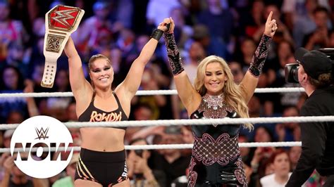 Ronda Rousey Wins The Raw Womens Title At Summerslam Wwe Now Youtube