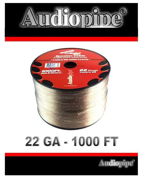 Audiopipe Feet Ga Gauge Clear Conductor Speaker Wire Car