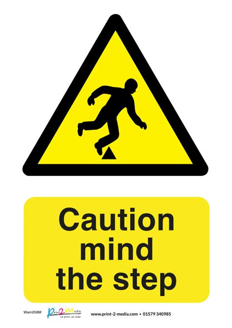 Mind The Step Safety Sign Print 2 Media Ltd