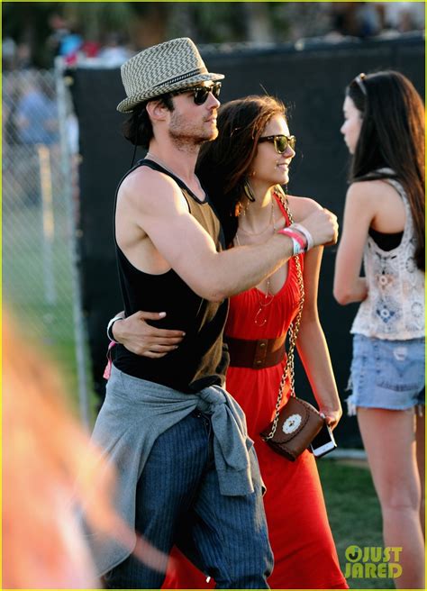 Ian Somerhalder And Nina Dobrev Coachella Pda Photo 2649478 Ian