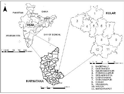 study area kolar district karnataka state india