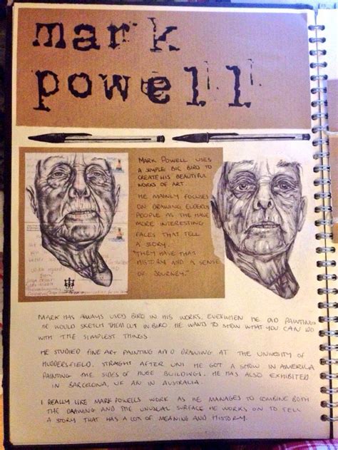 Artist Research Page Mark Powell Sketchbook