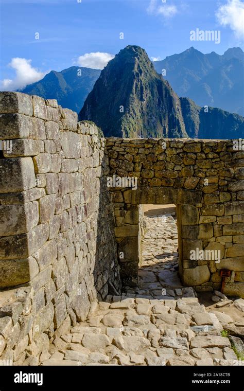 Machu Picchu Sunrise Sacred Valley Of The Incas Peru Main Gate