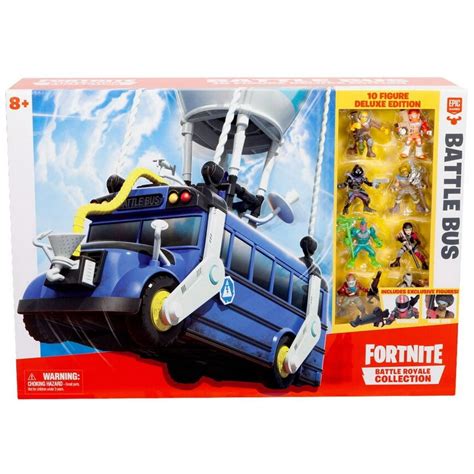 Fortnite Battle Royale Collection Battle Bus Playset 10 Figure Deluxe