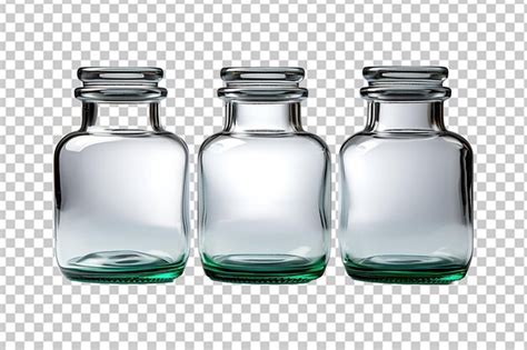 Medicine Jars Isolated On Transparent Background Premium Ai Generated Psd