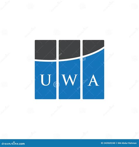 UWA Letter Logo Design on White Background. UWA Creative Initials ...