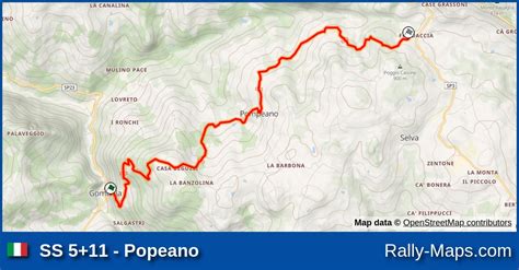 Ss Popeano Stage Map Rally Coppa Citt Di Modena