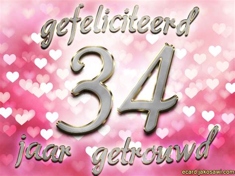 34 Jaar Getrouwd Gefeliciteerd Tante