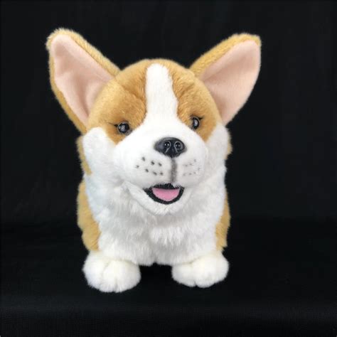 Simulation Corgi Dog Doll Children Plush Toy Kid Stuffed Birthday T