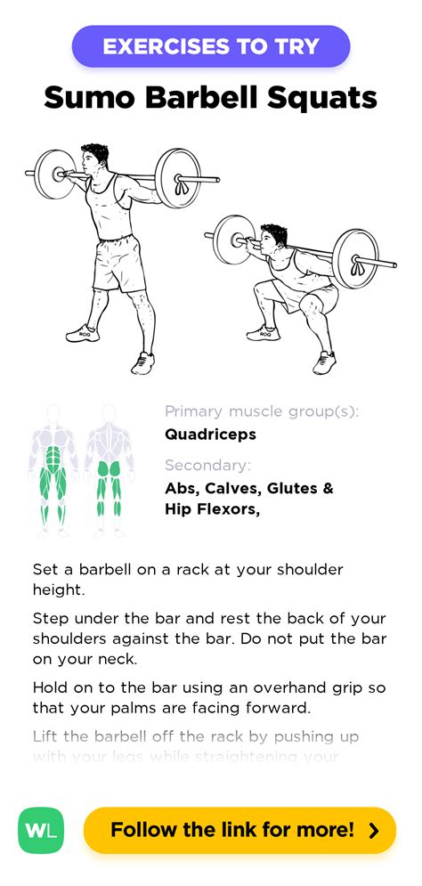 Wide Stance Sumo Barbell Squats Workoutlabs Exercise Guide