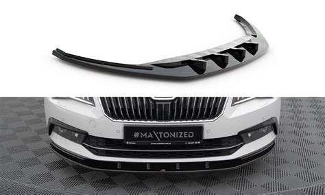 Front Splitter V 3 Skoda Superb Mk3 Gloss Black Our Offer Skoda