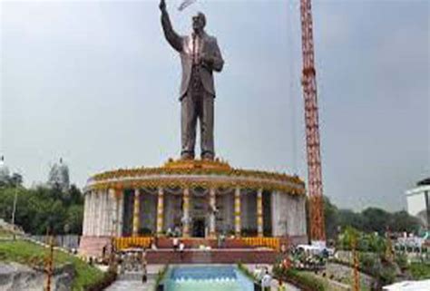 Kcr Unveiled A Feet Bronze Statue Of Dr B R Ambedkar In Hyderabad